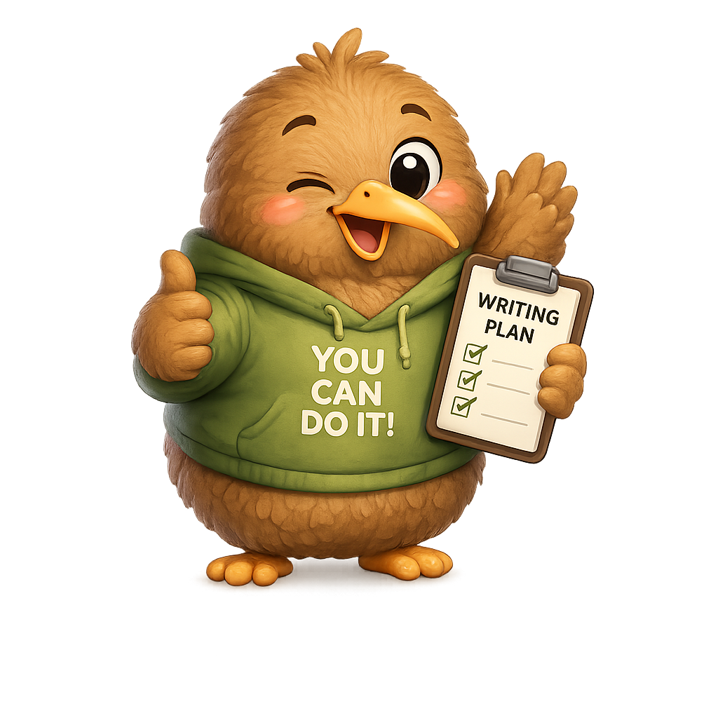 dearKiwi mascot giving a thumbs up